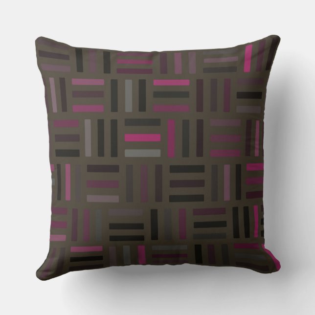 Coussin Géométrique rose et violet (Verso)