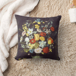 Coussin Georg Flegel Gros morceau de fleurs (en niche)