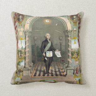 Coussin George Washington comme un franc-maçon