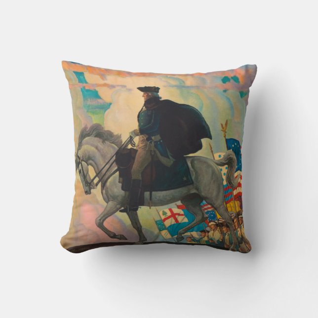 Coussin George Washington par Newell Convers Wyeth (Recto)