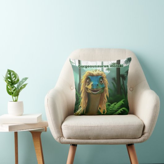 Coussin Georgeousaurus Blond Dinosaur (Chaise)