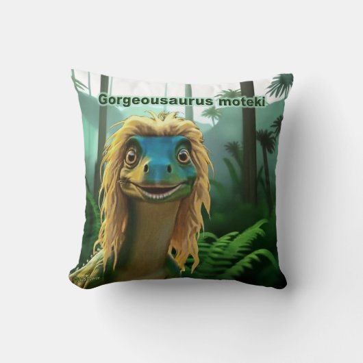 Coussin Georgeousaurus Blond Dinosaur (Recto)