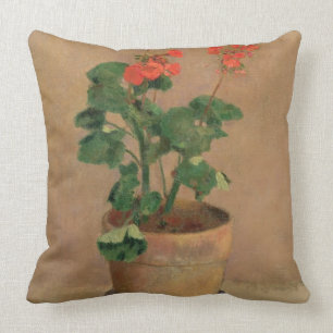 Coussin Géraniums dans un pot, c.1905 (huile sur la toile)