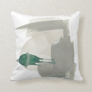Coussin Gestes terreux - gris et vert