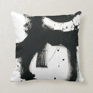 Coussin Gesture en Onyx - Trucs de peinture noir