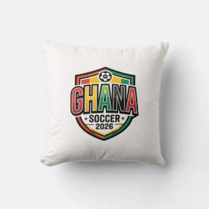 Coussin Ghana Football 2026 Football Gras Pays Typographie