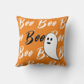 Coussin Ghost Halloween noir blanc orange boite (Verso)