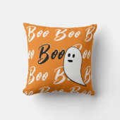Coussin Ghost Halloween noir blanc orange boite (Recto)