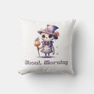 Coussin Ghoul Morning Super mignonne Halloween blanc