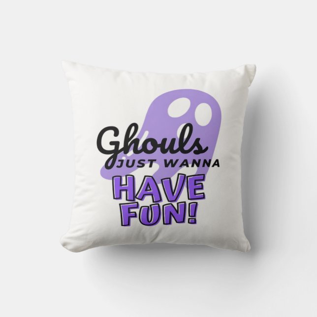 Coussin Ghouls veut juste s'amuser Sloth Halloween (Recto)