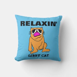 Coussin Gibby Chat assis amusant lancer des oreillers, REL
