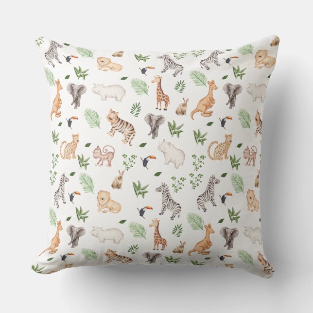Coussin gibier Animal With Jungle Tree (Recto)