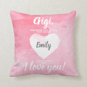 Coussin GIGI toutes les fois que vous touchez ce rose de