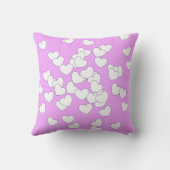 Coussin Gina - Nom Modèle rose mignon Avec Coeurs Blancs (Verso)