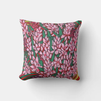 Coussin Gingembre de cône rose Alpinia Fleurs tropicales F