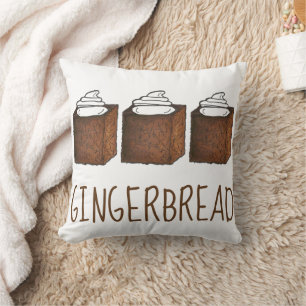 Coussin Gingembre Gingerbread Gâteau Sucre tranche épices