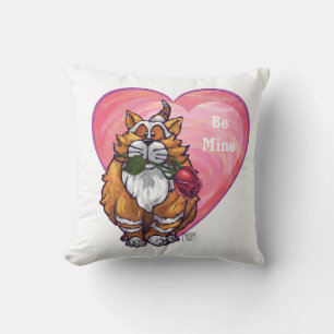 Coussin Ginger Cat Saint-Valentin