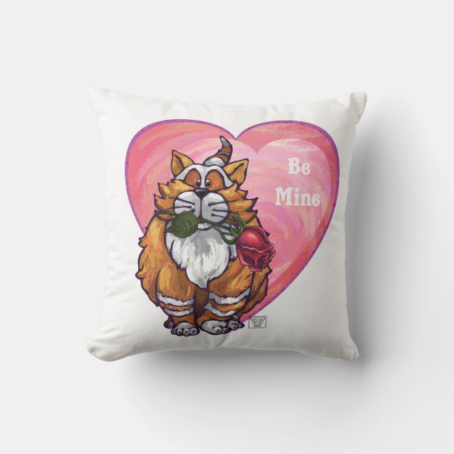 Coussin Ginger Cat Saint-Valentin (Recto)