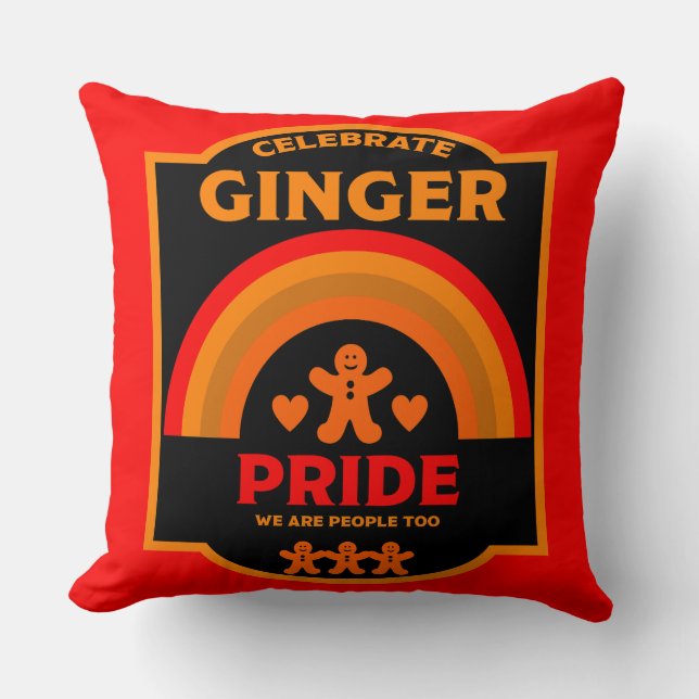 Coussin Ginger Pride Jour Mois Événements (Recto)