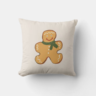 Coussin Gingerbread Homme Cookie Illustration Vacances
