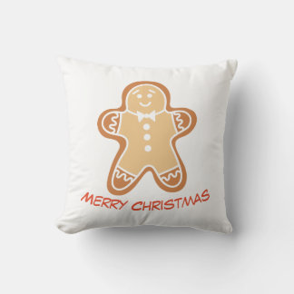 Coussin Gingerbread Man Christmas Throw Pillow