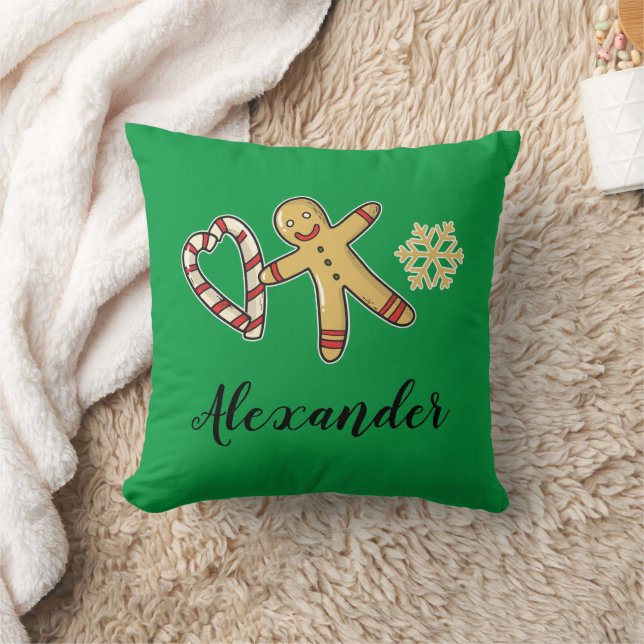 Coussin Gingerbreadman Love Thlow Pillow (Couverture)