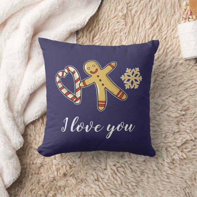 Coussin Gingerbreadman Love Thlow Pillow (Couverture)