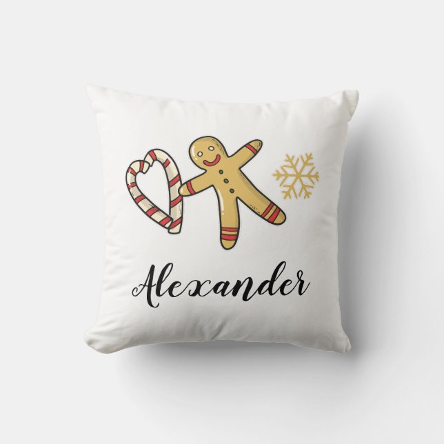 Coussin Gingerbreadman Love Thlow Pillow (Recto)