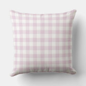 Coussin Gingham à carreaux rose monogrammé (Verso)