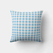 Coussin Gingham Bleu Bébé (Verso)