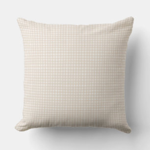 Coussin Gingham Grandmillennial - Carreaux Beige Cottageco