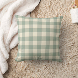 Coussin Gingham Presque Réveillé - Carreaux à carreaux le