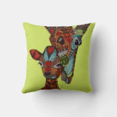 Coussin girafe amour chartreuse (Verso)