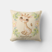 Coussin Girafe Bébé Adorable Animal de Jungle Mignon (Recto)