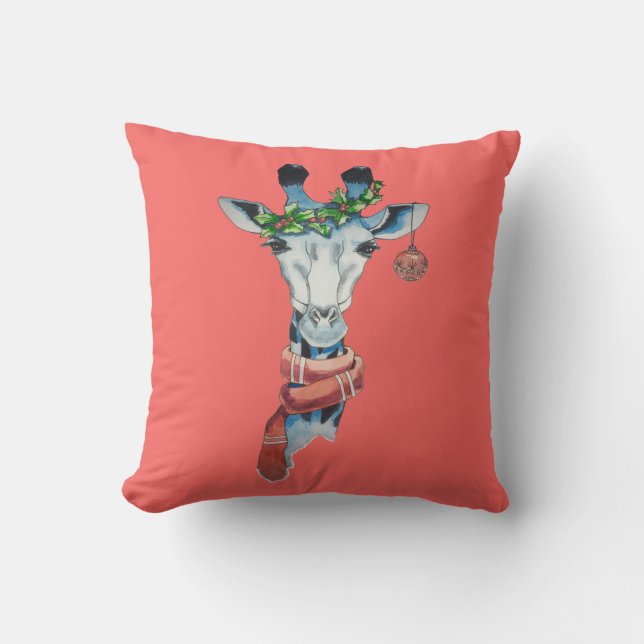 Coussin Girafe de neige (Recto)