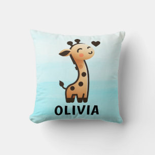 Coussin Girafe élégante personnalisée mignonne