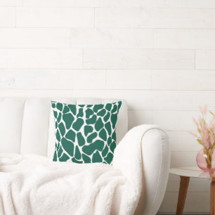 Coussin Girafe imprimé vert émeraude Décor d'accent safari