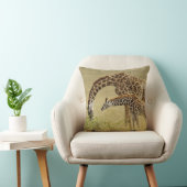 Coussin Girafe maasaï mère et bébé, Giraffa (Chaise)