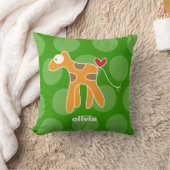 Coussin Girafe orange mignonne dessin animé amour points a (Couverture)