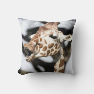 Coussin Girafe réticulé au visage drôle, San Francisco