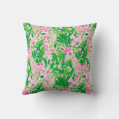 Coussin Girafes Prépa Rose Vert Tropical (Verso)
