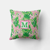Coussin Girafes Prépa Rose Vert Tropical Monogramme (Verso)