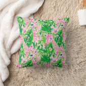 Coussin Girafes Préparatoires Rose Vert Tropical (Couverture)