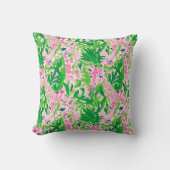 Coussin Girafes Préparatoires Rose Vert Tropical (Recto)