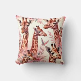 Coussin Giraffe à l'aquarelle