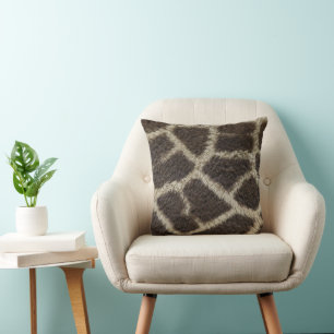 Coussin giraffe animal fourrure peau texture sauvage cuir