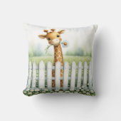 Coussin Giraffe Bébé Avec Marguerite (Recto)