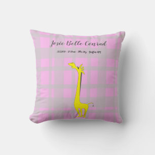 Coussin Giraffe Bébé statistiques de naissance