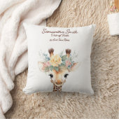 Coussin Giraffe de bébé animal mignon personnalisée (Couverture)