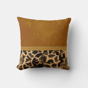 Coussin Giraffe Graphique Imprimé Digital en cuir détendu